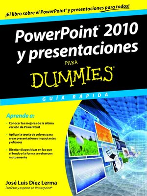 cover image of PowerPoint 2010 y presentaciones para Dummies